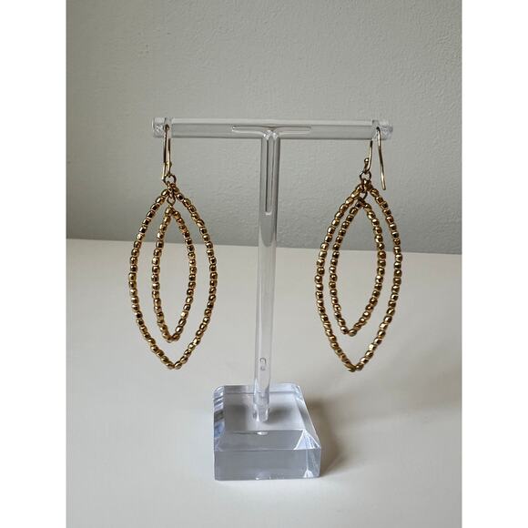 Bardot Stella & Dot Earrings Gold-tone 3 inches - Picture 1 of 2